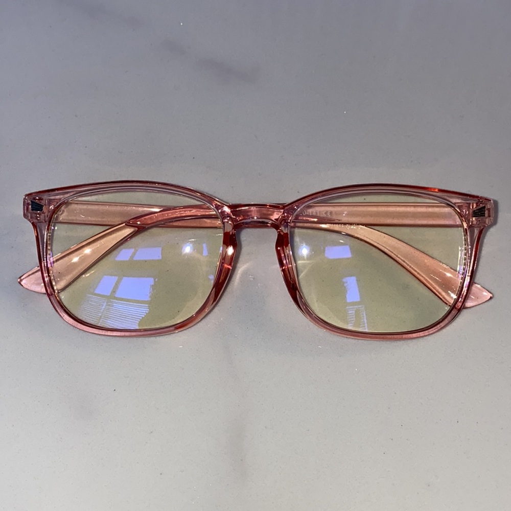 NEW Blue Light Blocking Pink Glasses for Computer/Phone Screen (0.00)